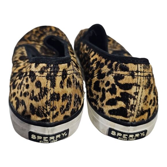 SPERRY "Seaside"‎ Leopard Slip On Sneaker - Size 9 1/2 - Picture 4 of 9